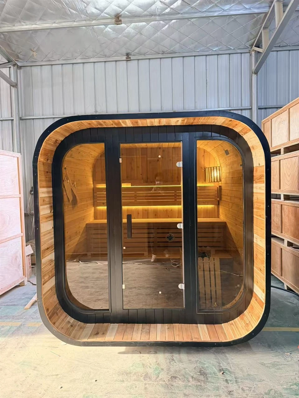Fully Customizable Eco Outdoor Cube Villa Sauna, 2-10 People