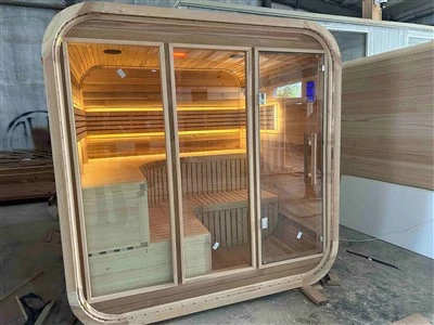Low Energy Outdoor Cube Sauna For Commercial Homestay Use